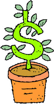 money growing from tree cartoon